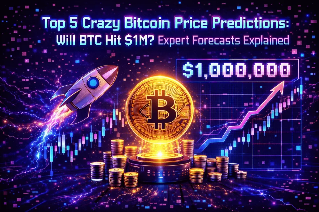 Current image: Top 5 Crazy Bitcoin Price Predictions: Will BTC Hit $1M? Expert Forecasts Explained