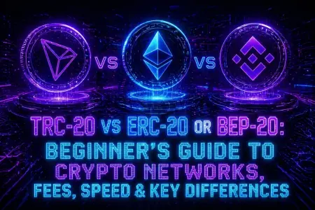 TRC-20 vs ERC-20 or BEP-20: Beginner’s Guide to Crypto Networks, Fees, Speed & Key Differences