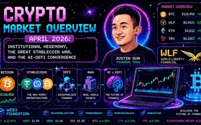 Crypto Market Overview April 2026: Institutional Hegemony, The Great Stablecoin War, and the AI-DeFi Convergence