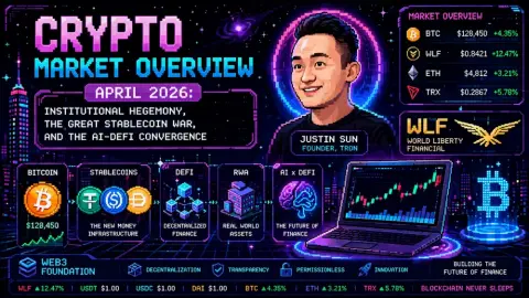 Crypto Market Overview April 2026: Institutional Hegemony, The Great Stablecoin War, and the AI-DeFi Convergence