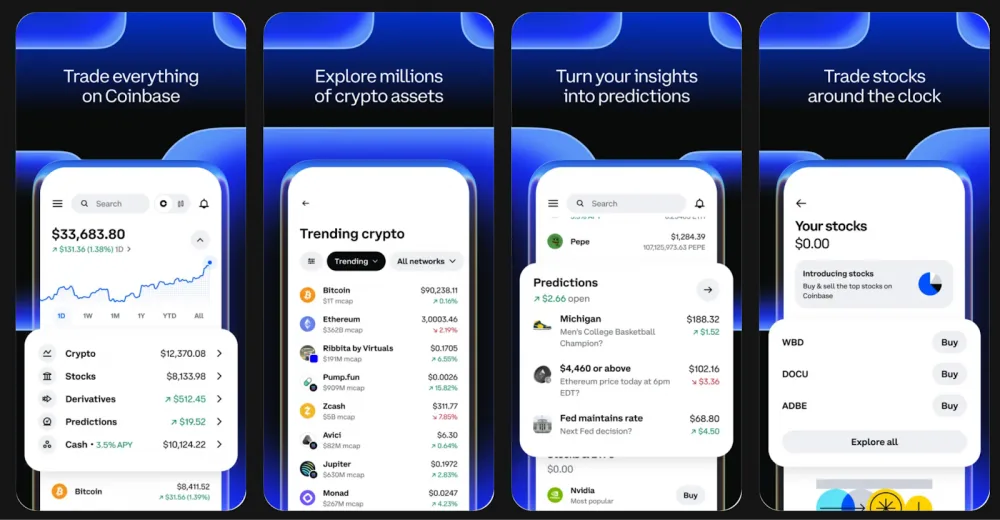 Coinbase mobile app