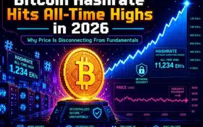 Bitcoin Hashrate Hits All-Time Highs in 2026: Why Price Is Disconnecting From Fundamentals