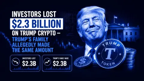 Investors Lost $2.3 Billion on Trump Crypto — Trump’s Family Allegedly Made the Same Amount