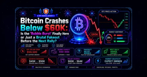 Bitcoin Crashes Below $60K: Is the ‘Bubble Burst’ Finally Here or Just a Brutal Fakeout Before the Next Rally?