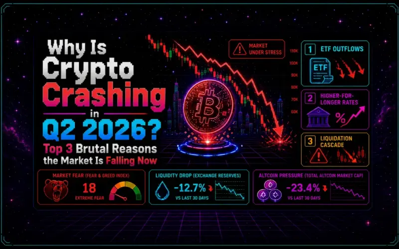 Why Is Crypto Crashing in Q2 2026? Top 3 Brutal Reasons the Market Is Falling Now