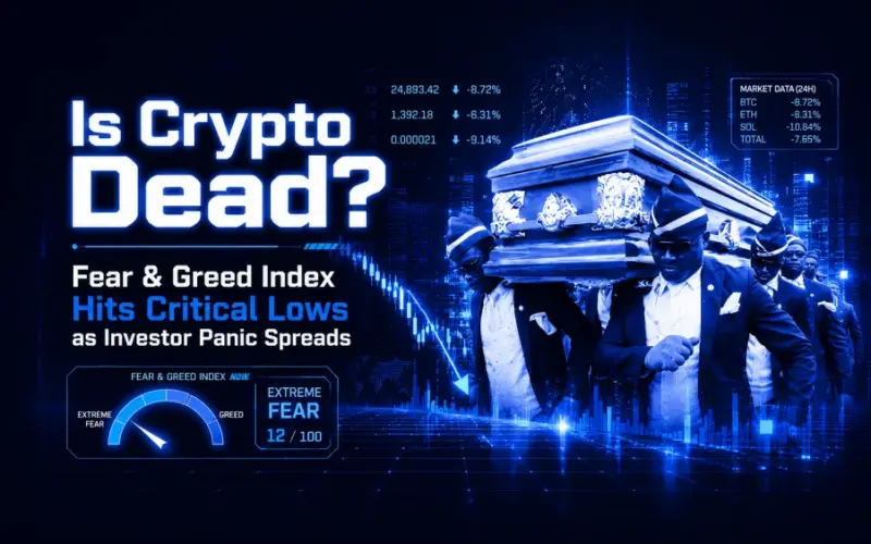 Is Crypto Dead? Fear & Greed Index Hits Critical Lows as Investor Panic Spreads