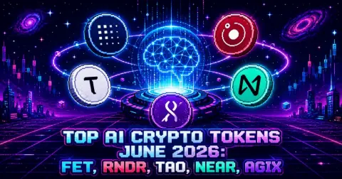 Top AI Crypto Tokens June 2026: FET, RNDR, TAO, NEAR, AGIX