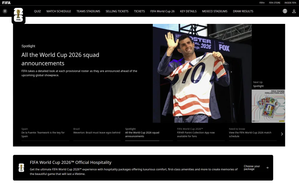 Fake site impersonating the official FIFA homepage. Source: TRM Labs