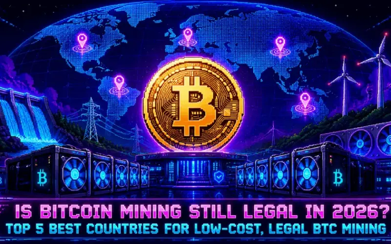 Is Crypto Mining Still Legal in 2026? Top 5 Best Countries for Low-Cost, Legal BTC Mining