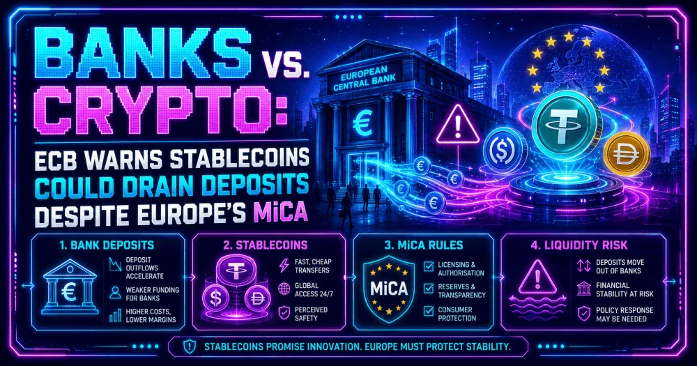 EU vs. Crypto: ECB Warns Stablecoins Could Drain Deposits Despite Europe’s MiCA