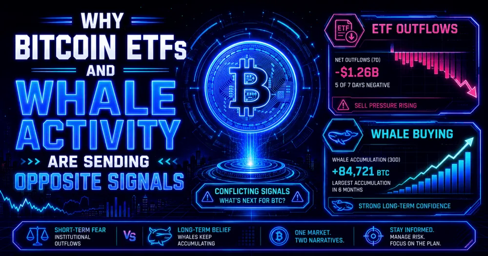 Why Bitcoin ETFs and Whale Activity Are Sending Opposite Signals