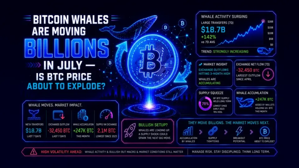 Bitcoin Whales Are Moving Billions in July — Is BTC Price About to Explode?