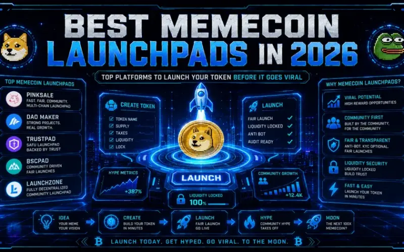 Best Memecoin Launchpads in 2026: Top Platforms to Launch Your Token Before It Goes Viral