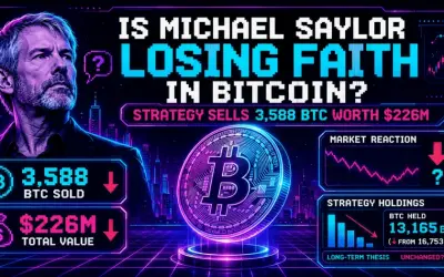 Is Michael Saylor Losing Faith in Bitcoin? Strategy Sells 3,588 BTC Worth $226M