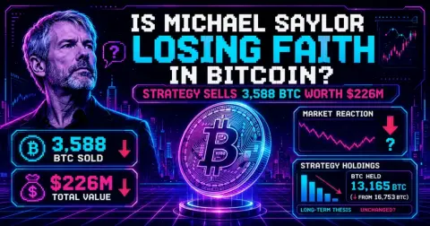 Is Michael Saylor Losing Faith in Bitcoin? Strategy Sells 3,588 BTC Worth $226M