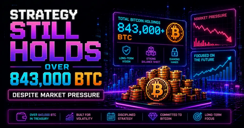 Strategy Still Holds Over 843,000 BTC Despite Market Pressure