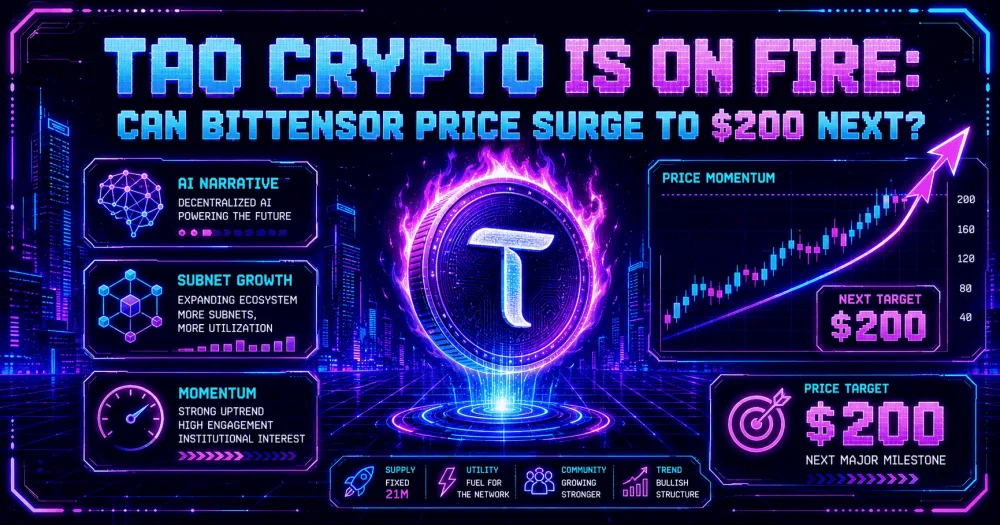 TAO Crypto Is on Fire: Can Bittensor Price Surge to $200 Next?