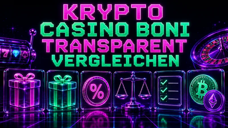 Krypto Casino Boni transparent vergleichen