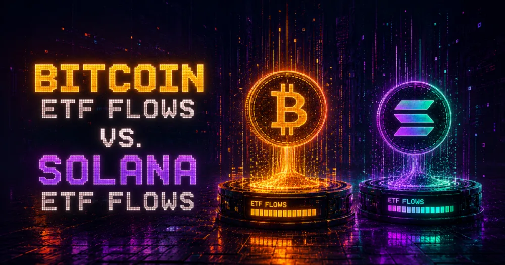 Bitcoin ETF Flows vs. Solana ETF Flows