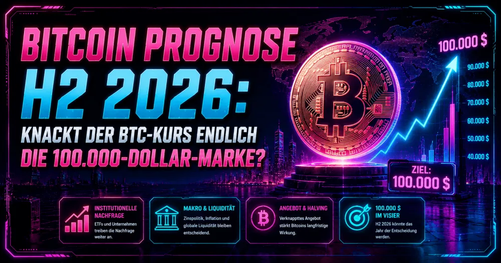 Bitcoin Prognose H2 2026: Knackt der BTC-Kurs endlich die 100.000-Dollar-Marke?