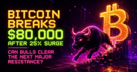 Bitcoin Breaks $80,000 After 25% Surge — Can Bulls Clear the Next Major Resistance?