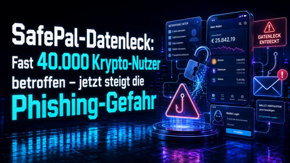 SafePal-Datenleck: Fast 40.000 Krypto-Nutzer betroffen – jetzt steigt die Phishing-Gefahr