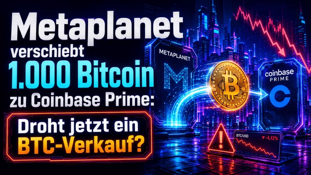 Metaplanet verschiebt 1.000 Bitcoin zu Coinbase Prime: Droht jetzt ein BTC-Verkauf?