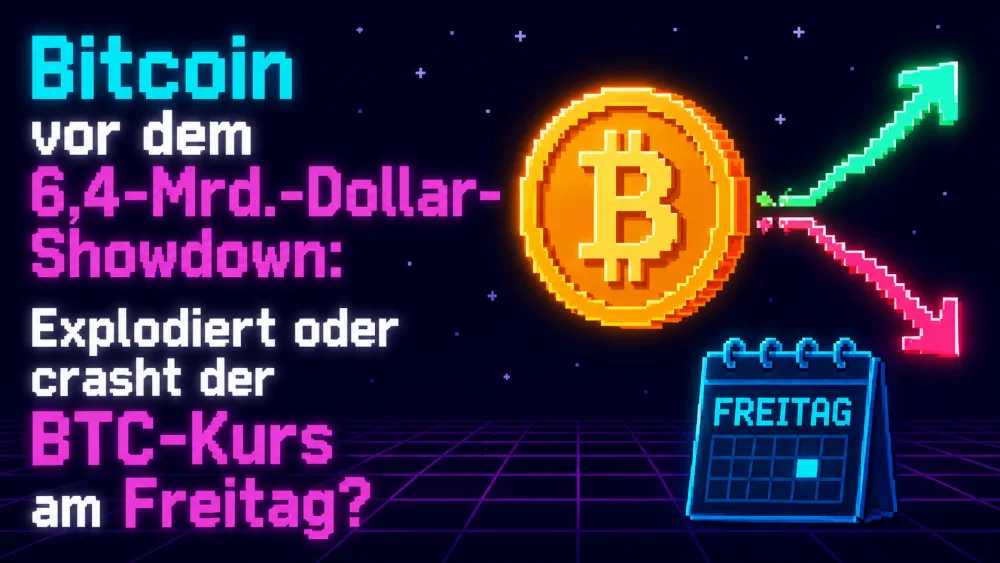 Bitcoin vor dem 6,4-Mrd.-Dollar-Showdown: Explodiert oder crasht der BTC-Kurs am Freitag?