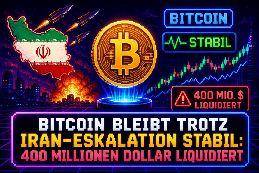 Bitcoin bleibt trotz Iran-Eskalation stabil: 400 Millionen Dollar liquidiert