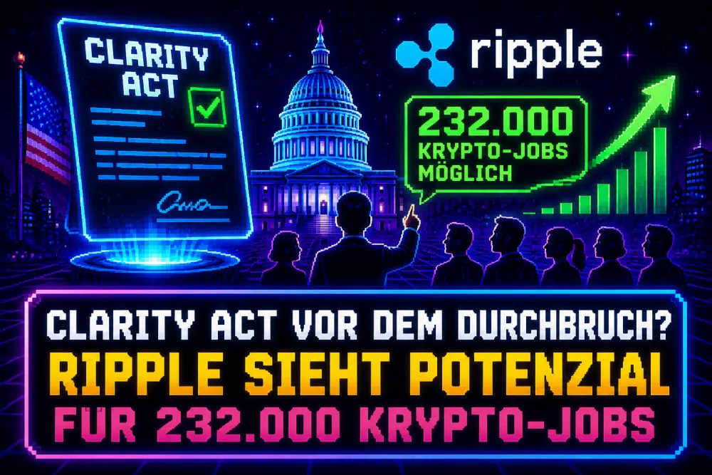 Clarity Act vor dem Durchbruch? Ripple sieht Potenzial für 232.000 Krypto-Jobs
