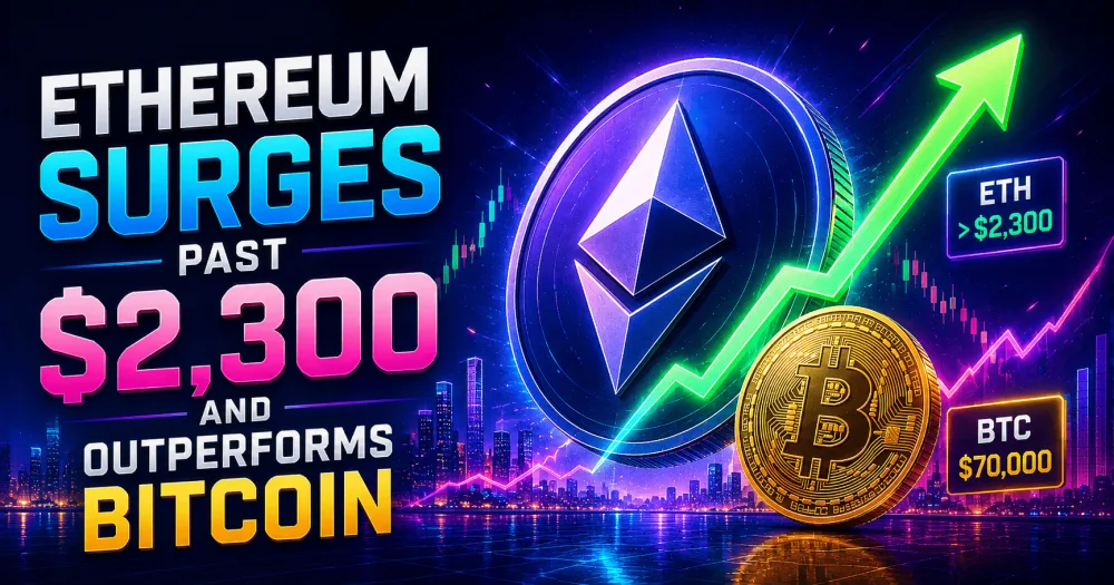 Ethereum Surges Past $2,300 and Outperforms Bitcoin