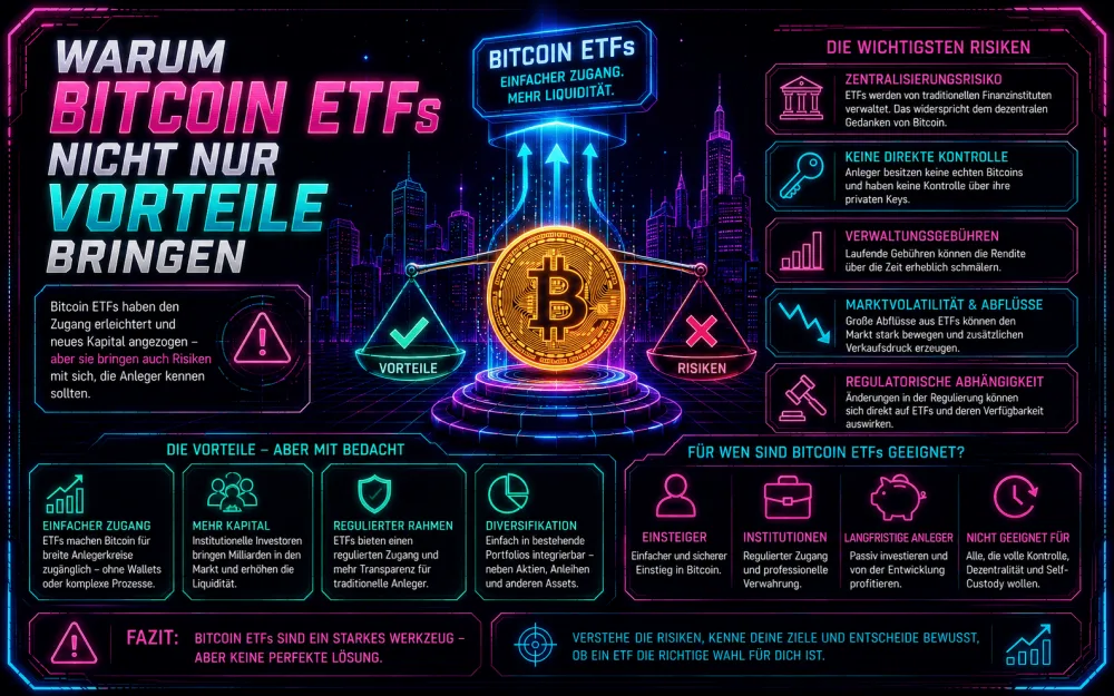 Warum Bitcoin ETFs Nicht Nur Vorteile Bringen