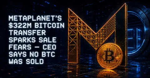 Metaplanet’s $322M Bitcoin Transfer Sparks Sale Fears — CEO Says No BTC Was Sold