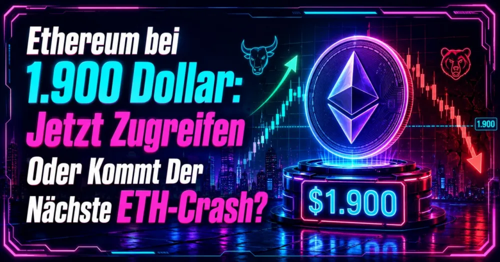 Ethereum bei 1.900 Dollar: Jetzt zugreifen oder kommt der nächste ETH-Crash?