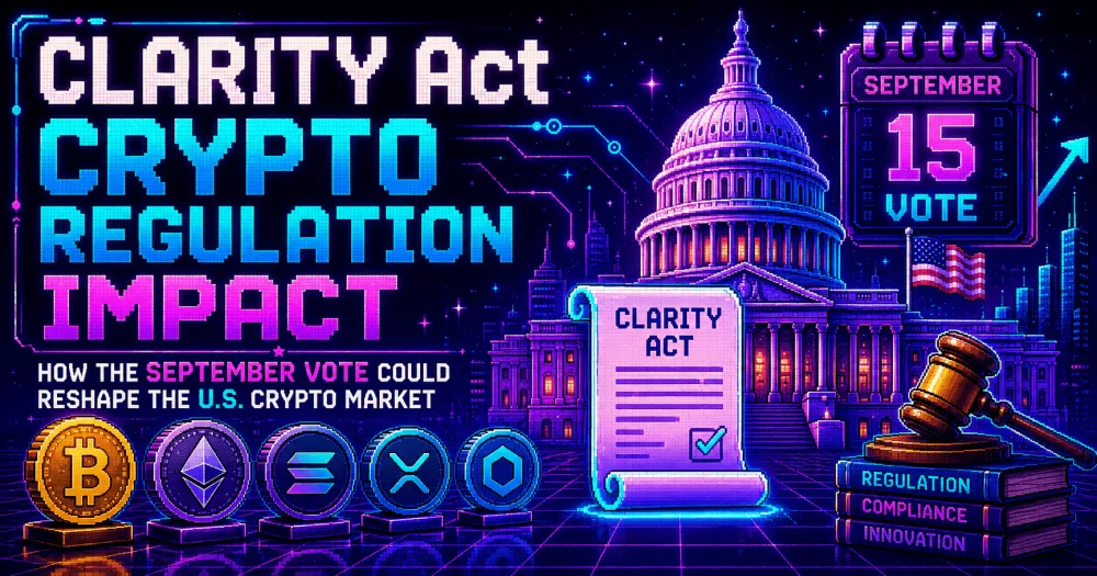 CLARITY Act Crypto Regulation Impact: How the September Vote Could Reshape the U.S. Crypto Market