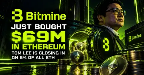 Bitmine Just Bought $69M in Ethereum — Tom Lee Is Closing In on 5% of All ETH