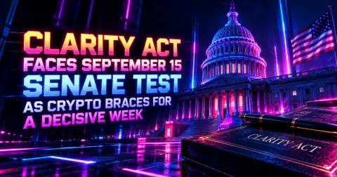 CLARITY Act Faces September 15 Senate Test as Crypto Braces for a Decisive Week