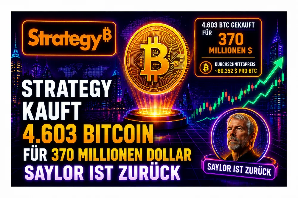 Strategy Kauft 4.603 Bitcoin Für 370 Millionen Dollar – Saylor Ist Zurück