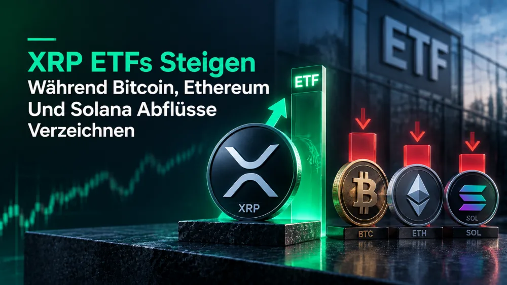 XRP ETFs Steigen Während Bitcoin, Ethereum Und Solana Abflüsse Verzeichnen