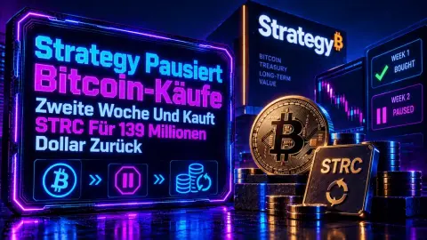 Strategy Pausiert Bitcoin-Käufe Zweite Woche Und Kauft STRC Für 139 Millionen Dollar Zurück