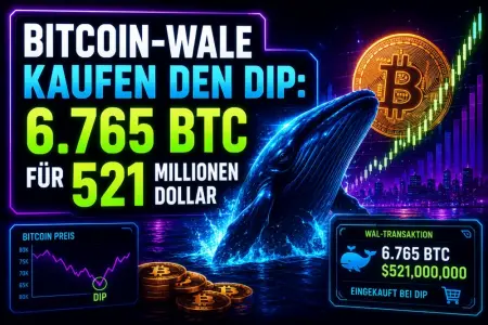 Bitcoin-Wale Kaufen Den Dip: 6.765 BTC Für 521 Millionen Dollar