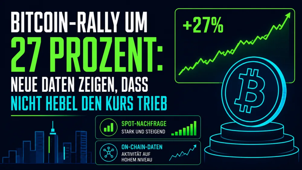 Bitcoin-Rally Um 27 Prozent: Neue Daten Zeigen, Dass Nicht Hebel Den Kurs Trieb