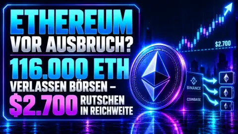 Ethereum Vor Ausbruch? 116.000 ETH Verlassen Börsen – $2.700 Rutschen In Reichweite