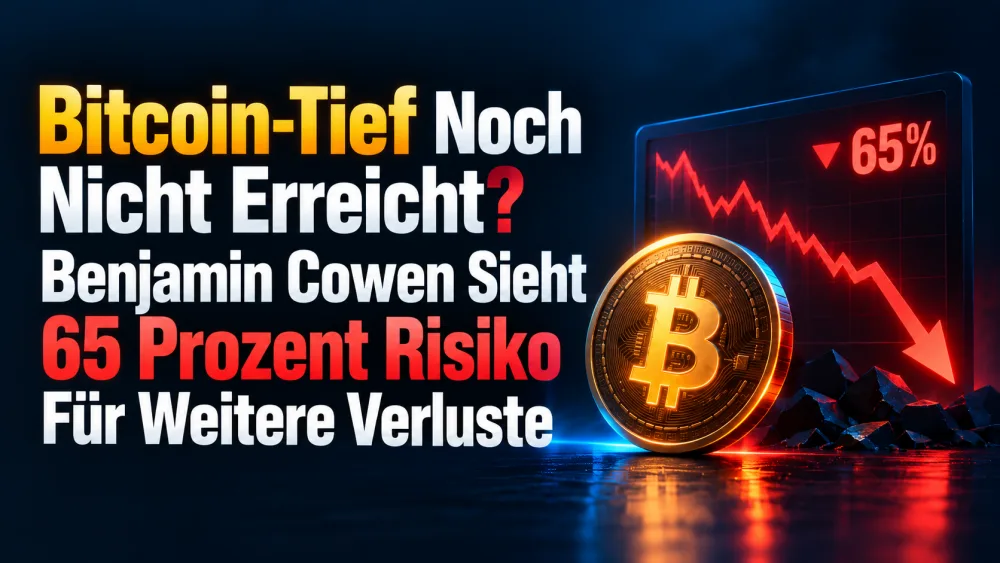 Bitcoin-Tief noch nicht erreicht? Benjamin Cowen sieht 65 Prozent Risiko für weitere Verluste