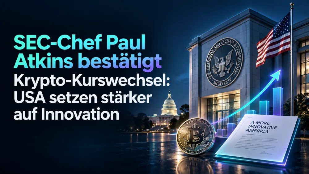 SEC-Chef Paul Atkins bestätigt Krypto-Kurswechsel: USA setzen stärker auf Innovation