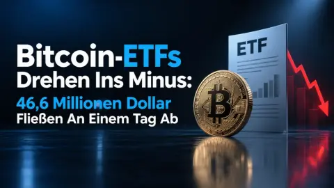 Bitcoin-ETFs Drehen Ins Minus: 46,6 Millionen Dollar Fließen An Einem Tag Ab