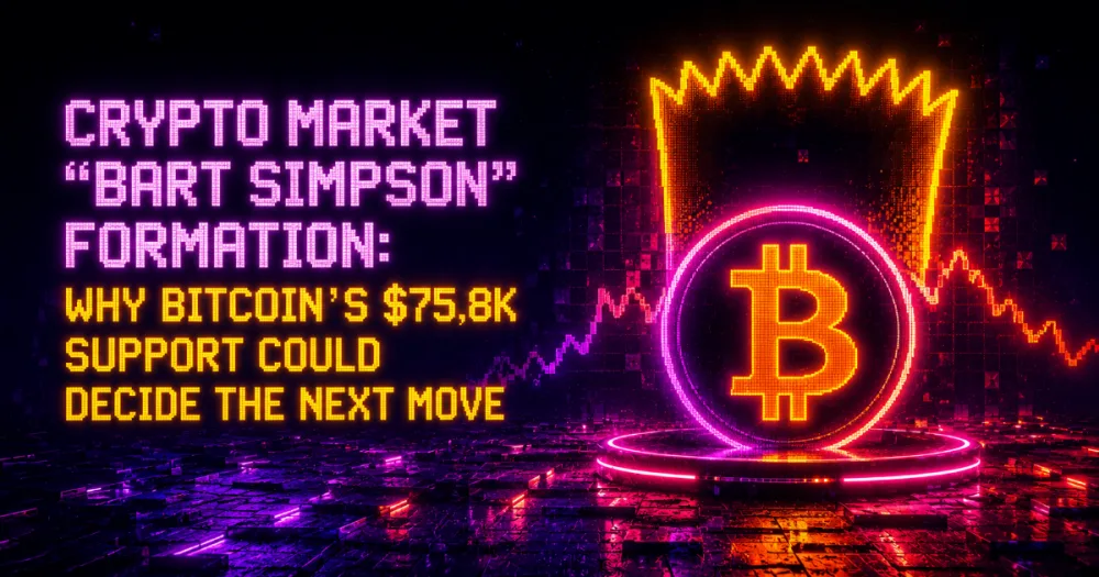 Crypto Market “Bart Simpson” Formation: Why Bitcoin’s $75.8K Support Could Decide the Next Move