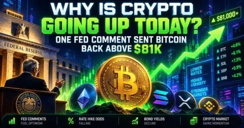 Why Is Crypto Going Up Today? One Fed Comment Sent Bitcoin Back Above $81K