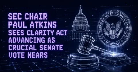 SEC Chair Paul Atkins Sees CLARITY Act Advancing as Crucial Senate Vote Nears