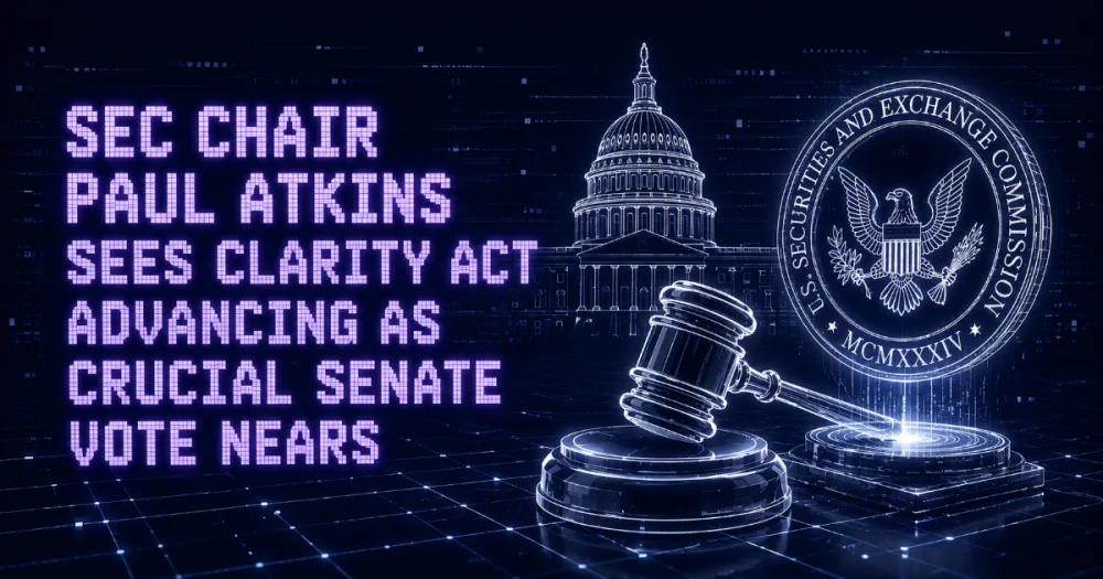 SEC Chair Paul Atkins Sees CLARITY Act Advancing as Crucial Senate Vote Nears